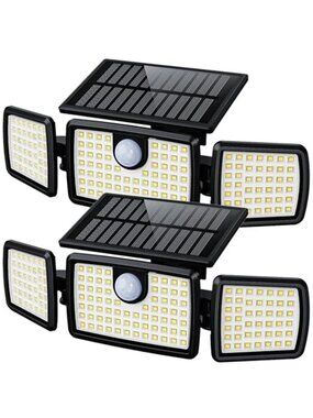 Solar Motion Sensor Flood Lights Outdoor Waterproof LED Security Yard Garage